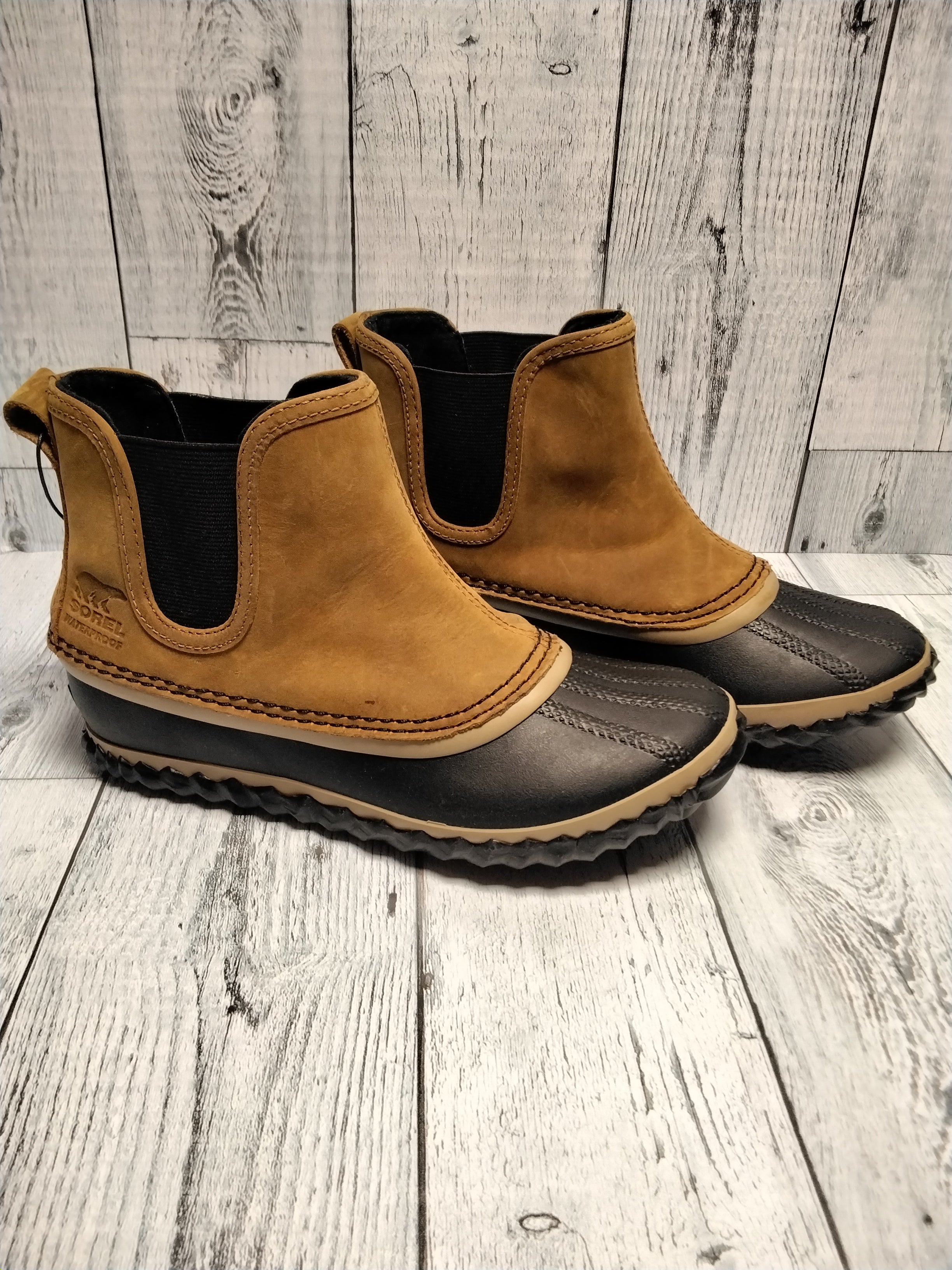 Sorel Women's Out N About Chelsea-w Cold Weather Boot, Tan/Brown, Sz 5 (7761761075438)